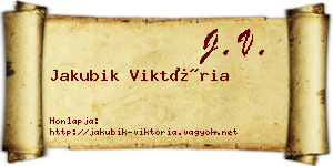Jakubik Viktória névjegykártya