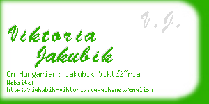 viktoria jakubik business card